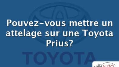 Pouvez-vous mettre un attelage sur une Toyota Prius?