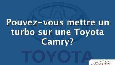 Pouvez-vous mettre un turbo sur une Toyota Camry?