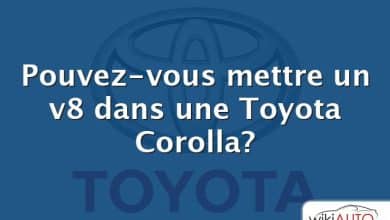 Pouvez-vous mettre un v8 dans une Toyota Corolla?
