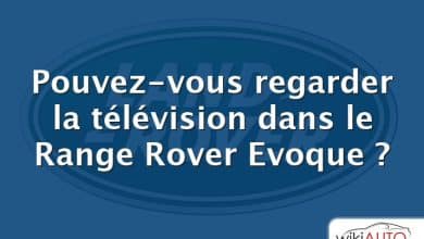 Pouvez-vous regarder la télévision dans le Range Rover Evoque ?