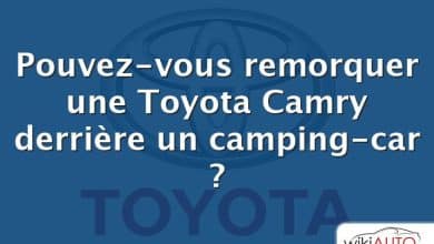 Pouvez-vous remorquer une Toyota Camry derrière un camping-car ?