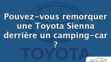 Pouvez-vous remorquer une Toyota Sienna derrière un camping-car ?