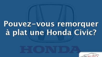 Pouvez-vous remorquer à plat une Honda Civic?
