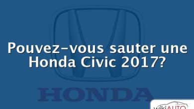 Pouvez-vous sauter une Honda Civic 2017?