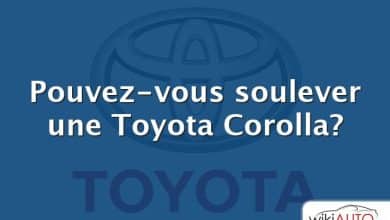 Pouvez-vous soulever une Toyota Corolla?