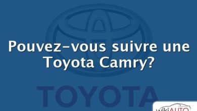 Pouvez-vous suivre une Toyota Camry?