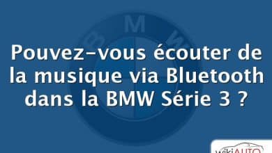 Pouvez-vous écouter de la musique via Bluetooth dans la BMW Série 3 ?