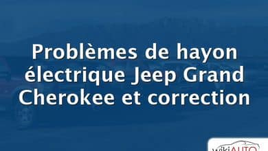 Problèmes de hayon électrique Jeep Grand Cherokee et correction