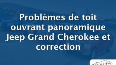 Problèmes de toit ouvrant panoramique Jeep Grand Cherokee et correction