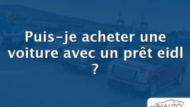 Puis-je acheter une voiture avec un prêt eidl ?