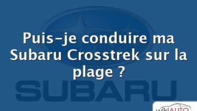 Puis-je conduire ma Subaru Crosstrek sur la plage ?