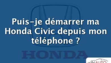 Puis-je démarrer ma Honda Civic depuis mon téléphone ?