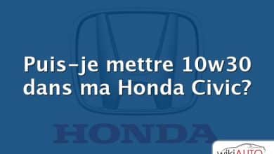 Puis-je mettre 10w30 dans ma Honda Civic?