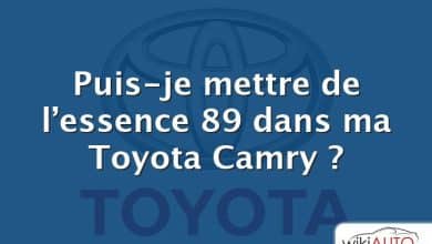 Puis-je mettre de l’essence 89 dans ma Toyota Camry ?