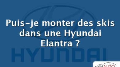 Puis-je monter des skis dans une Hyundai Elantra ?