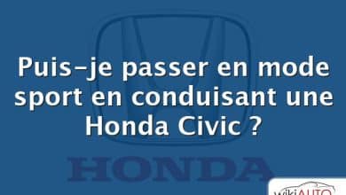 Puis-je passer en mode sport en conduisant une Honda Civic ?