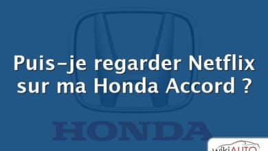 Puis-je regarder Netflix sur ma Honda Accord ?