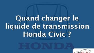 Quand changer le liquide de transmission Honda Civic ?