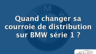 Quand changer sa courroie de distribution sur BMW série 1 ?