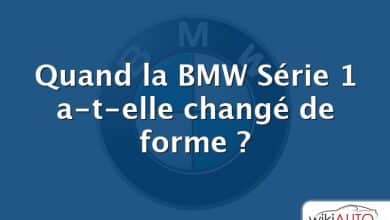 Quand la BMW Série 1 a-t-elle changé de forme ?