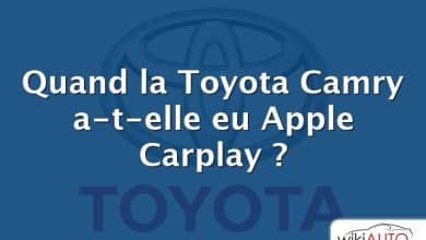 Quand la Toyota Camry a-t-elle eu Apple Carplay ?