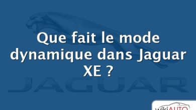 Que fait le mode dynamique dans Jaguar XE ?