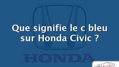 Que signifie le c bleu sur Honda Civic ?