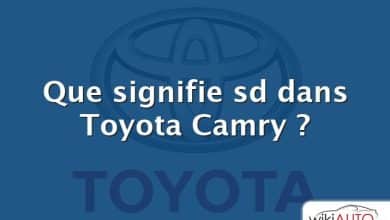 Que signifie sd dans Toyota Camry ?