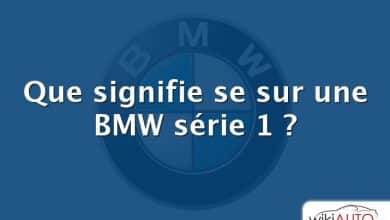 Que signifie se sur une BMW série 1 ?