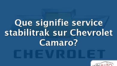 Que signifie service stabilitrak sur Chevrolet Camaro?