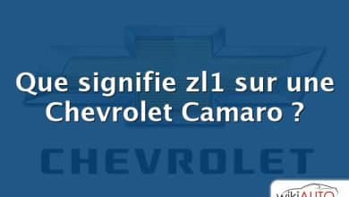 Que signifie zl1 sur une Chevrolet Camaro ?