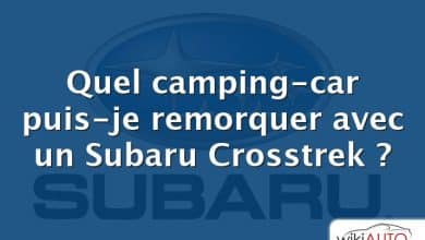 Quel camping-car puis-je remorquer avec un Subaru Crosstrek ?