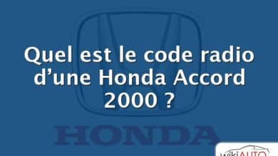 Quel est le code radio d’une Honda Accord 2000 ?