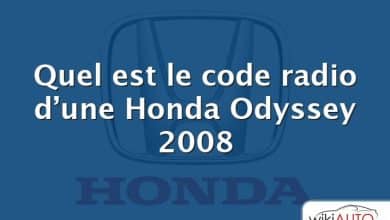Quel est le code radio d’une Honda Odyssey 2008