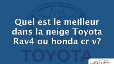 Quel est le meilleur dans la neige Toyota Rav4 ou honda cr v?