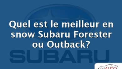 Quel est le meilleur en snow Subaru Forester ou Outback?