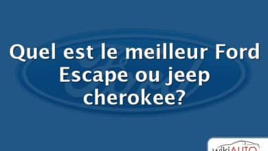 Quel est le meilleur Ford Escape ou jeep cherokee?