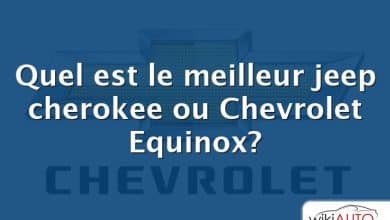 Quel est le meilleur jeep cherokee ou Chevrolet Equinox?