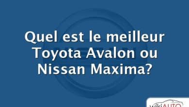 Quel est le meilleur Toyota Avalon ou Nissan Maxima?