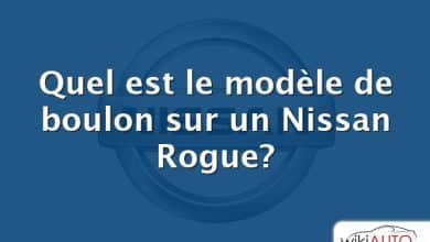Quel est le modèle de boulon sur un Nissan Rogue?
