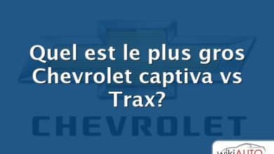 Quel est le plus gros Chevrolet captiva vs Trax?