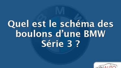 Quel est le schéma des boulons d’une BMW Série 3 ?