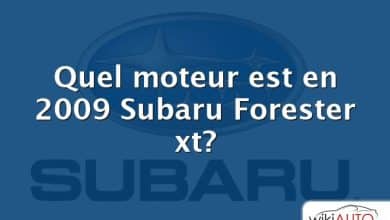 Quel moteur est en 2009 Subaru Forester xt?
