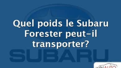 Quel poids le Subaru Forester peut-il transporter?