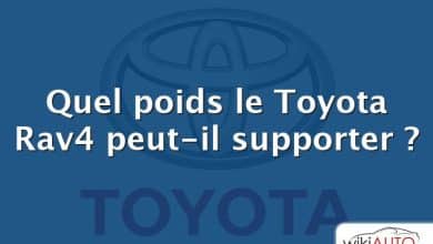 Quel poids le Toyota Rav4 peut-il supporter ?