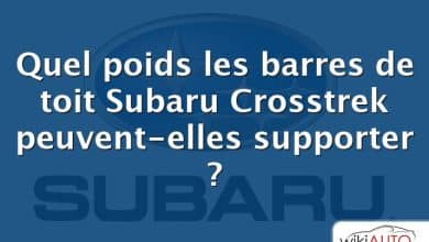 Quel poids les barres de toit Subaru Crosstrek peuvent-elles supporter ?