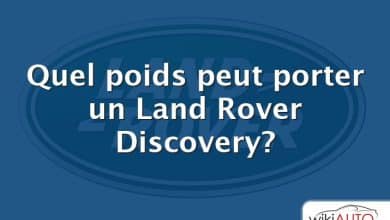 Quel poids peut porter un Land Rover Discovery?