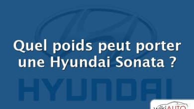 Quel poids peut porter une Hyundai Sonata ?
