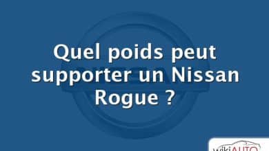 Quel poids peut supporter un Nissan Rogue ?