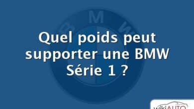 Quel poids peut supporter une BMW Série 1 ?